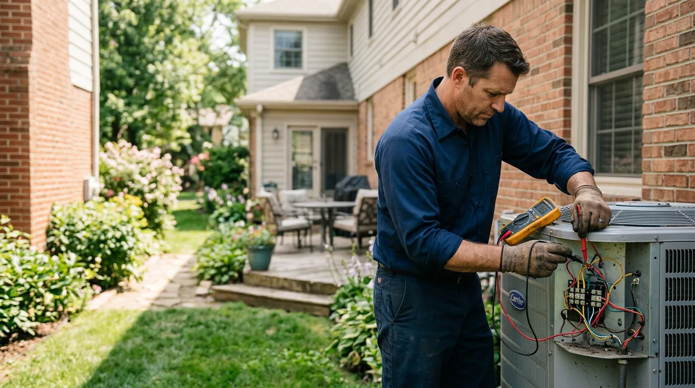 HVAC technician working near Rio Vista, TX